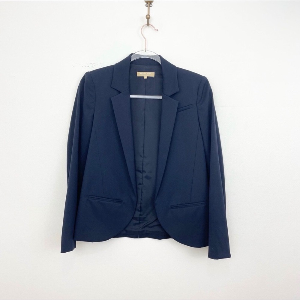 Michael Kors Collection Navy Wool Tailored Blazer Jacket Women's Size 0